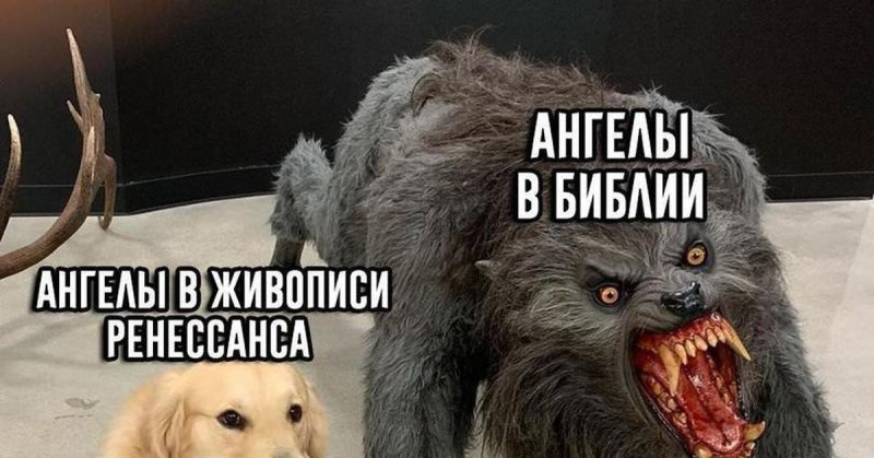 Мем оборотень и собакк