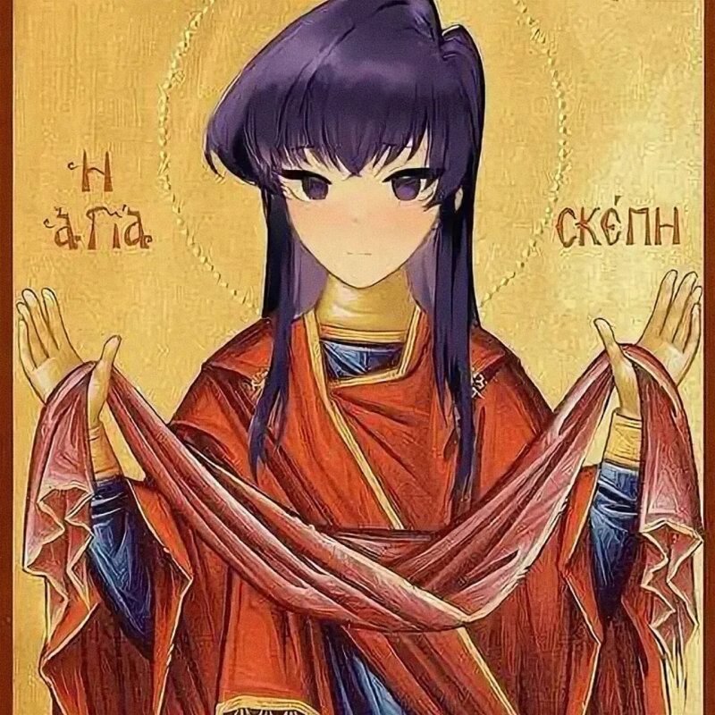 Аниме икона Богоматери