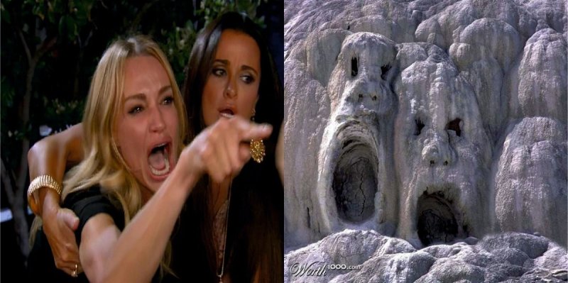 Орущая баба Мем