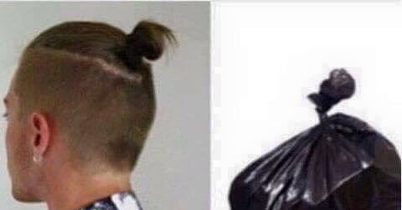 Мужская стрижка мусорный мешок