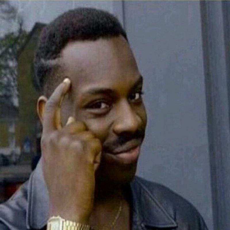 Негр палец к виску